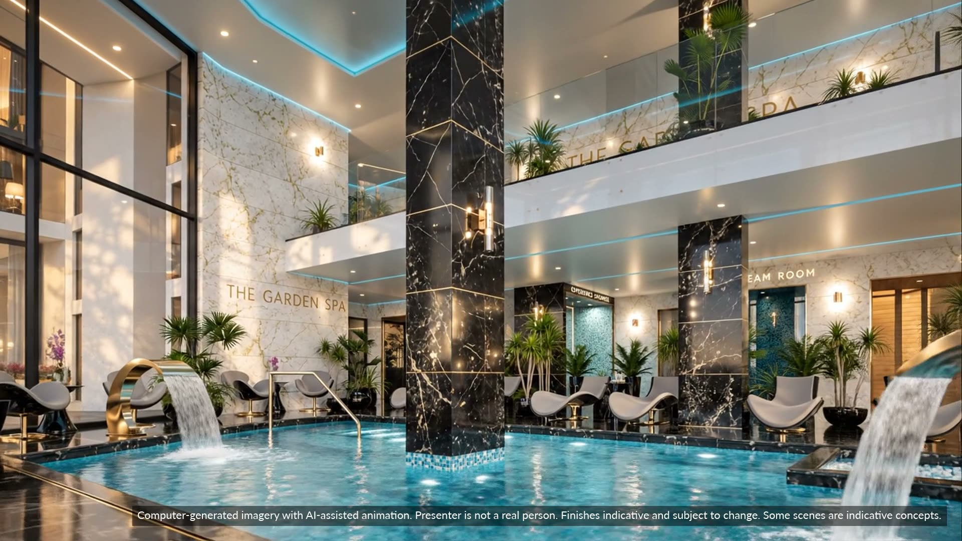 The Garden Spa pool, a still from the full film