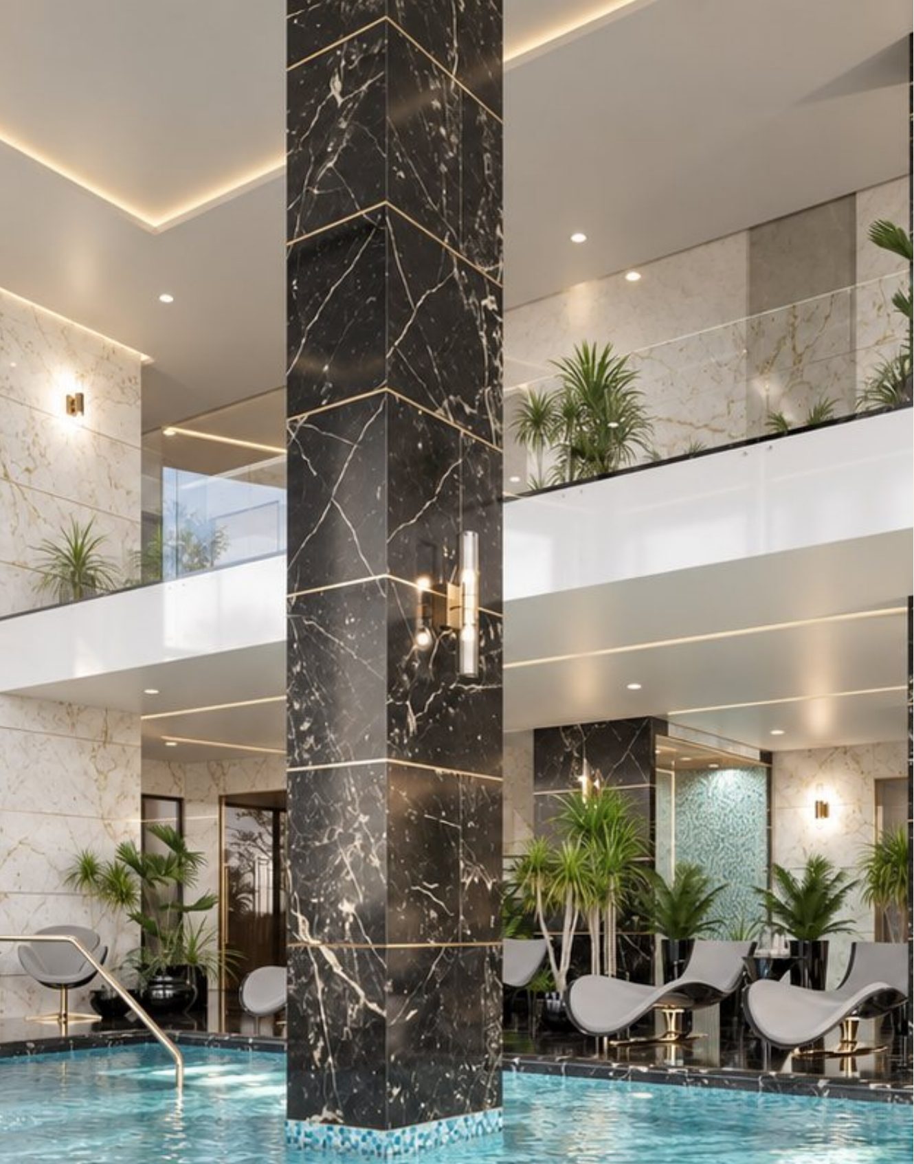 Garden Spa lobby, CGI